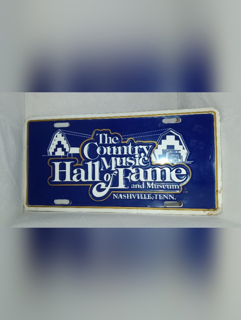 The Country Music Hall of Fame & Museum Metal Sign - Blue and White